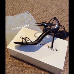 Manolo Blahnik Black & Clear Sandal